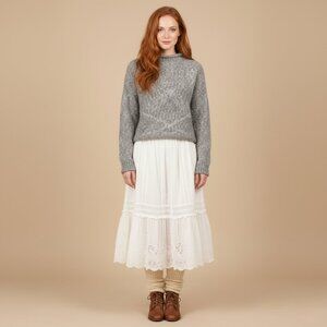 Eileen  Fisher Womens Size Xsmall Mock Neck Chunky Marble Knit Sweater